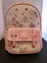 Authentic Disney  Alice In Wonderland  Pink Mini Backpack Preowned  - £38.70 GBP