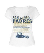 MLB  Woman&#39;s San Diego Padres WORD White Tee with  City Words L - $355.20 MXN