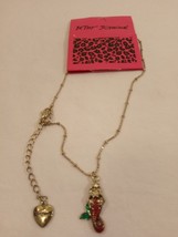 Betsy Johnson Gold Tone &amp; Enamel Mermaid Pendant with Necklace 16&quot; NWT - $17.82
