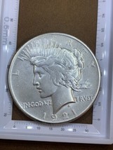 Raw- 1921 Peace Silver Dollar- High Relief- Key Date- Choice BU (Subjective Esti - £392.05 GBP