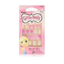 Little Fing'rs Self Stick Girlie Nails Glitter French  - $6.00