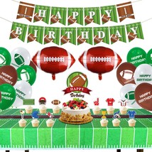 Football Theme Party Supplies - Including Happy Birthday Banner, Football Foil B - £18.08 GBP