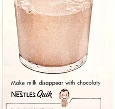 1958 Nestle Quik Chocolate Milk Drink Mix Advertisement Dairy Dessert DW... - $170.59 MXN