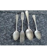 Lot of 4 Vintage Silverplated  Soup Spoons Fork Krenning Nickel Brazil S... - $20.50 CAD