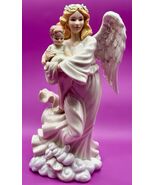 Always &amp; Forever Glazed Jade Porcelain Angel with Baby Figurine Collectible - $52.00