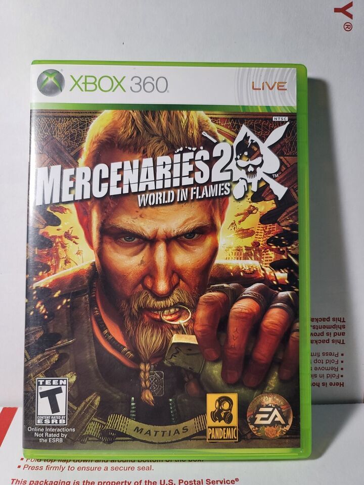 Mercenaries 2 World In Flames Xbox 360 - Complete CIB Tested Working - $19.55