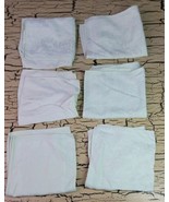 6 VTG Linen Napkin Set Damask Floral Light Green Blue Shabby Chic Retro ... - €20,99 EUR