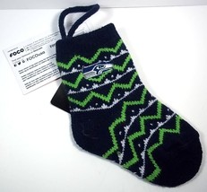 Seattle SEAHAWKS Knit mini stocking Christmas team ornament NEW 2022 - $11.35