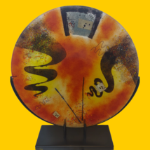 Jasmine Art Glass 15&quot; Round Platter - £78.36 GBP