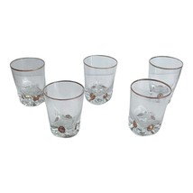 LR Slovak Gold Rim Shot Glasses Set Of 5, 2&quot; Tall Barware - $19.79