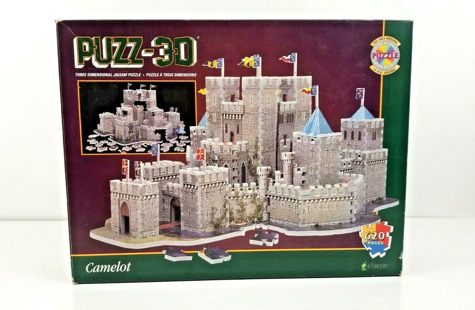 PUZZ 3D CAMELOT Jigsaw Puzzle 3 Dimensional 620 Pieces Wrebbit 1995 NEW Open Box - $32.99