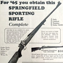 Springfield Sedgley .30-06 Sporting Rifle 1929 Advertisement Firearms DWX9 - $29.99