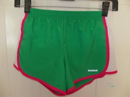 Reebok Green/White/Pink Play Dry Shorts Size S (8/10) Girl&#39;s EUC - £11.46 GBP