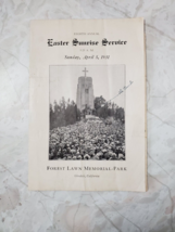 Vintage April 5 1931 Easter Sunrise Service Program Souvenir Forest Lawn CA - £10.18 GBP