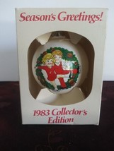 Campbells Kids Season’s Greetings 1983 Collectors Edition Glass Ball Ornament - £17.42 GBP