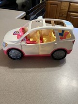 Fisher Price Loving Family Dollhouse SUV VAN Toy White Pink Musical Car ... - $34.60