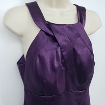 Dressbarn High Neck Evening Dress Size 6 Purple Padded Sleeveless Knee L... - $25.00