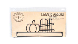 Classic Motifs Pumpkin and Fence 12 Inch Split Bottom Craft Holder - £14.35 GBP