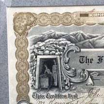 1907 The Floredia Copper Mining Co Stock Certificate 2500 Shares Framed Miners - £73.36 GBP