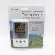 NEW Oregon Scientific THT312 Wired Thermometer Digital Alarm Clock - $34.99