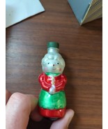 Christmas Avon Glass Mrs. Claus Miniature Lights Cover Vintage Ornament - £9.30 GBP