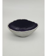 PartyLite Tealight Candle Holder Purple Silver P90127 Votive EUC Oval Fu... - €10,26 EUR