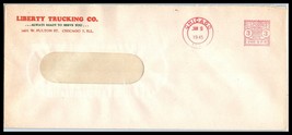 1945 US Cover - Liberty Trucking Co, Jan 9, Chicago, Illinois, Meter A10 - £2.38 GBP