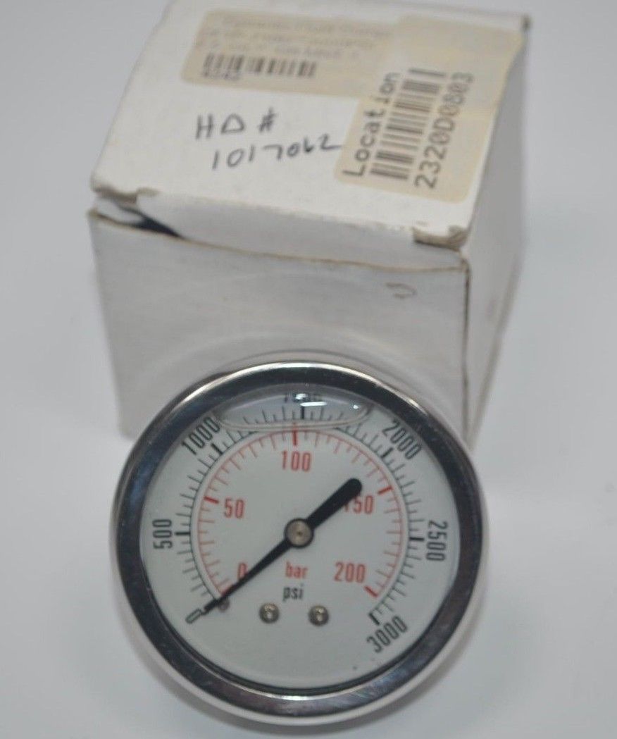 NEW Dymanic Fluid CF1P-210D 3000 PSI 200 Bar 2.5 GLY CB MNT Pressure Gauge - $25.16