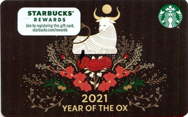 Starbucks 2021 Year of The Ox Collectible Gift Card New No Value - £2.35 GBP