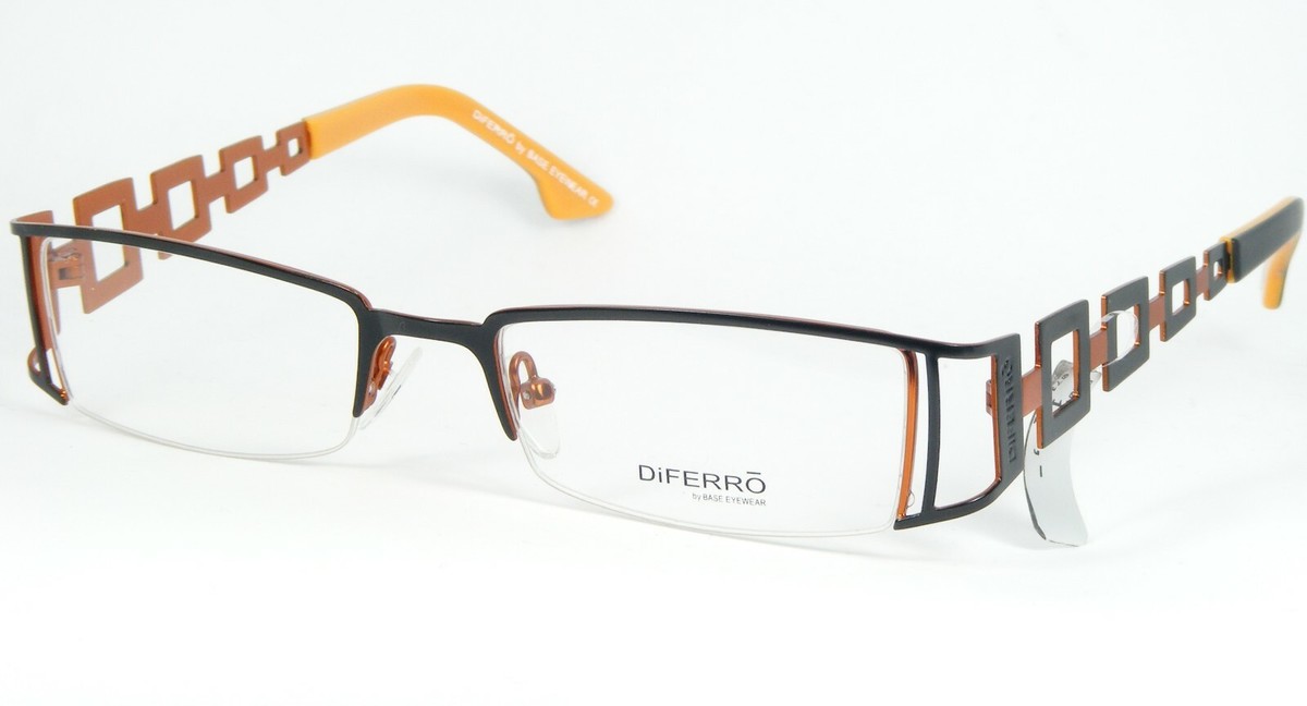 DiFERRO Por Base Anteojos F1070 Negro/Naranja Gafas Marco 49-18-135mm - $86.11