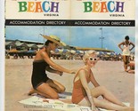 Virginia Beach Accommodation Directory Area and City Map Brochure 1950&#39;s - $17.82