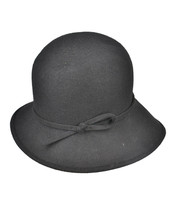 ROSE Womens Hat Alexis Solid Black Size 57 CM AI15-16 - £36.31 GBP