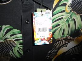 Robert Graham Shirt Mens M Medium Charcoal Black Botanical Odessy Floral Cotton image 6