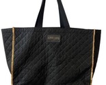 Chicos Polyester Black and Gold Fabric Reusable Shopping Bag - $10.72