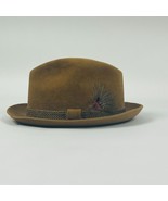 Dobbs Hunter Camel Hat Mens Size 7 Felt Fedora Style Hat w/Box - $84.44 CAD