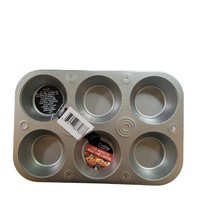 NWT  Cooking Concepts Tin 6 Cup  Muffin Pan - $8.95