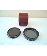 Vintage AO CO.? Leather Camera Lens Holder With a Couple of Lens &quot; GREAT... - £15.50 GBP