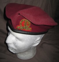 ISREALI IDF Paratroopers Airborne Red Beret Cap Military Armed Forces Mi... - $35.00