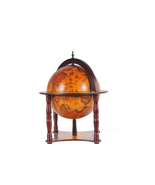 Red Old World Globe with Chess Holder on 4 Legs New - $188.71