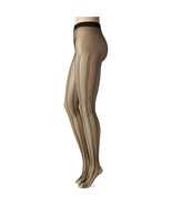 Hanes RIBBED DOT Sheer Mesh Womens BLACK Fashion Tights, Size SMALL - (HFT043) - $6.98