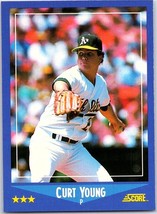 An item in the Sports Mem, Cards & Fan Shop category: 1988 Score - Curt Young #125