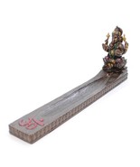 GANESHA STICK INCENSE BURNER 10&quot; Long Holder HIGH QUALITY Resin Elephant... - £23.94 GBP