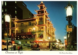 San Francisco&#39;s Chinatown at Night California Postcard - £4.62 GBP