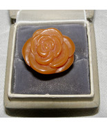 VINTAGE EARLY PLASTIC / LUCITE CAMELLIA FLOWER RING - INTRICATELY FORMED... - $224.48 MXN