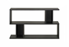 Storsel 2-Level Dark Brown Wood Grain Veneer Modern Bookshelf - $3,586.93 MXN