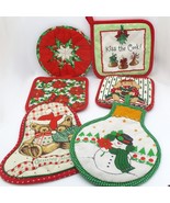 Lot of 8 Christmas  Pot Holders Country Core Granny  Quilted - $185.83 MXN