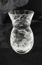 Tutbury Mini Crystal Vase  3 1/4&quot; Frosted Flowers Clear Textured - £16.20 GBP