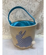 Darcie Easter Bunny Basket Burlap with Top Handle - £8.46 GBP