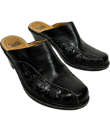 Sofft Shoes Womens 8 M Mule Black Leather Tooled Closed Toe Cone Heels 1... - €21,84 EUR