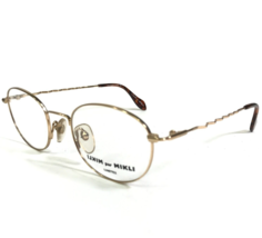 Mikli Eyeglasses Frames 6704 COL 0400 Gold Round Full Wire Rim 48-20-130 - £58.78 GBP